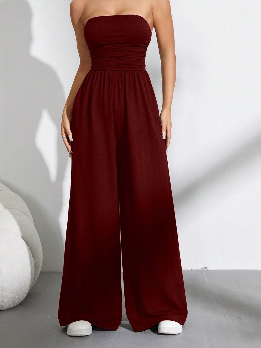 High-Waist Wide-Leg Pants & Tube Top Set โ 6 Colors, Sโ2XL