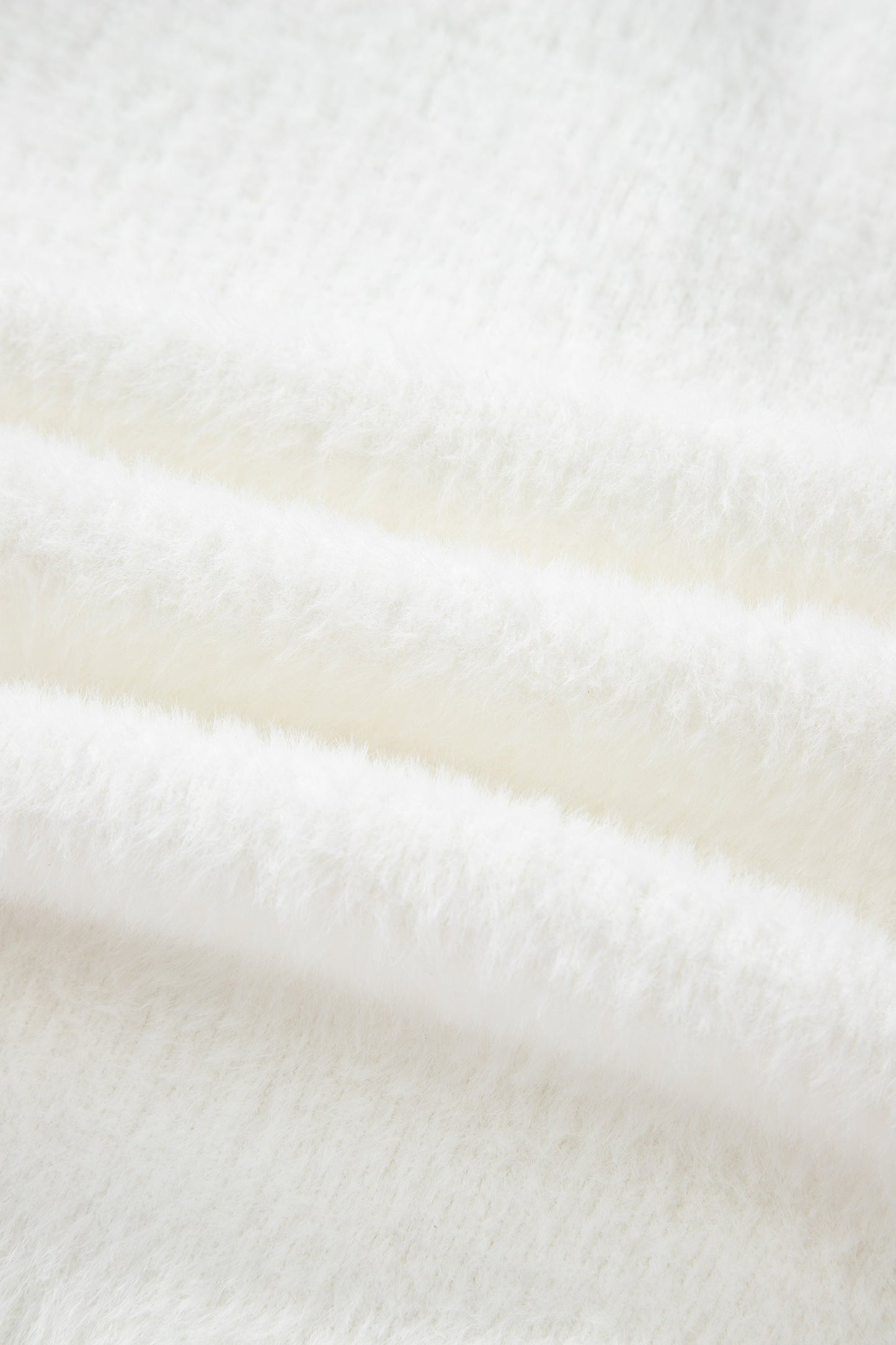 Solid Fuzzy Button-Front Cardigan