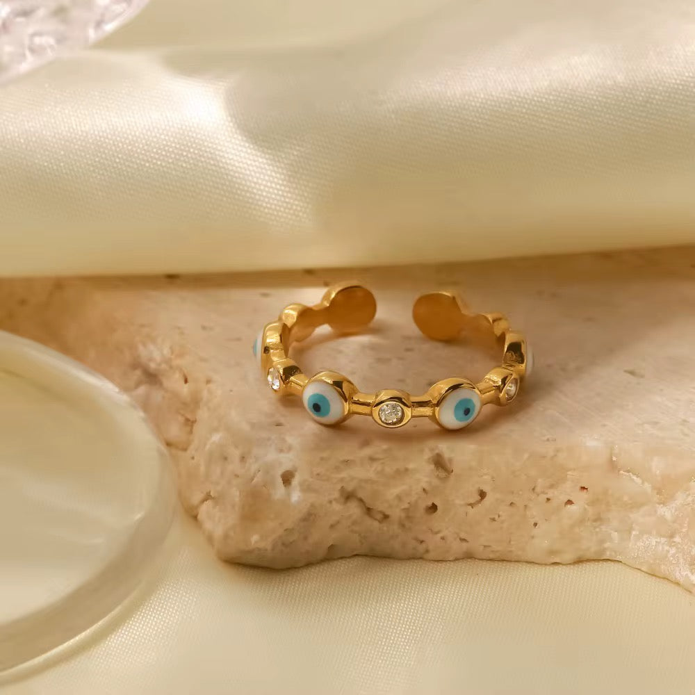 Halo Evil Eye Ring