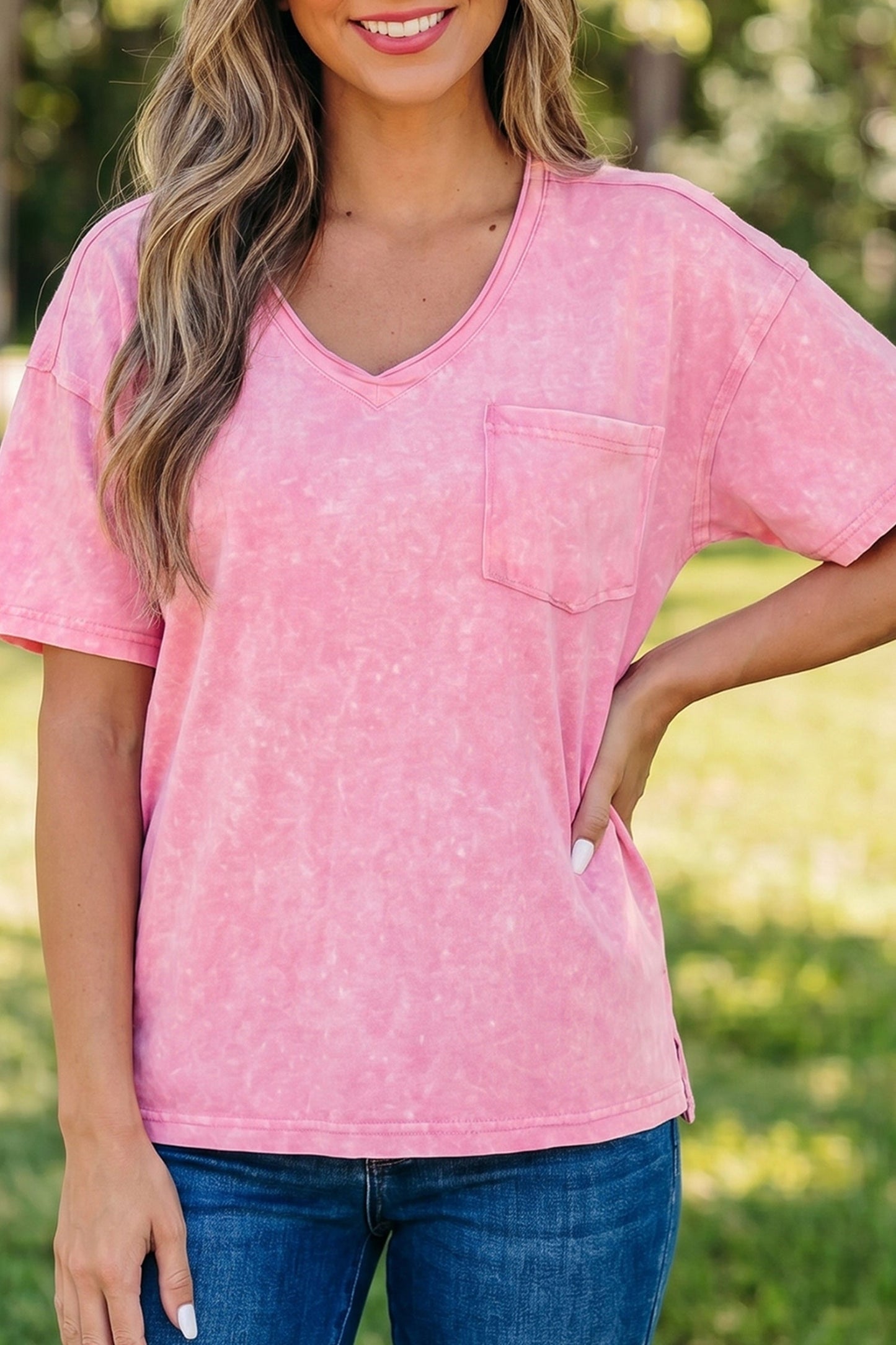 Solid Mineral Wash Short Sleeve T-Shirt