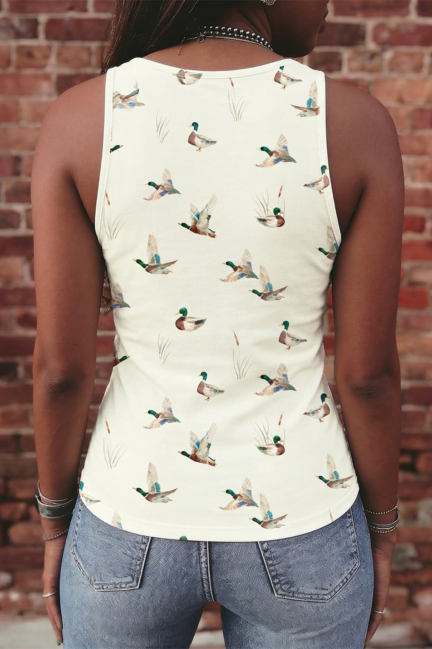 Western Mallard Round Neck Tank Top
