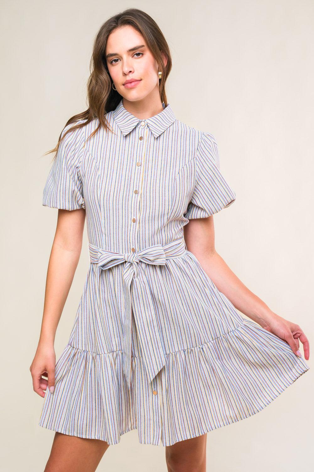 Adorable Prescence Woven Mini Dress