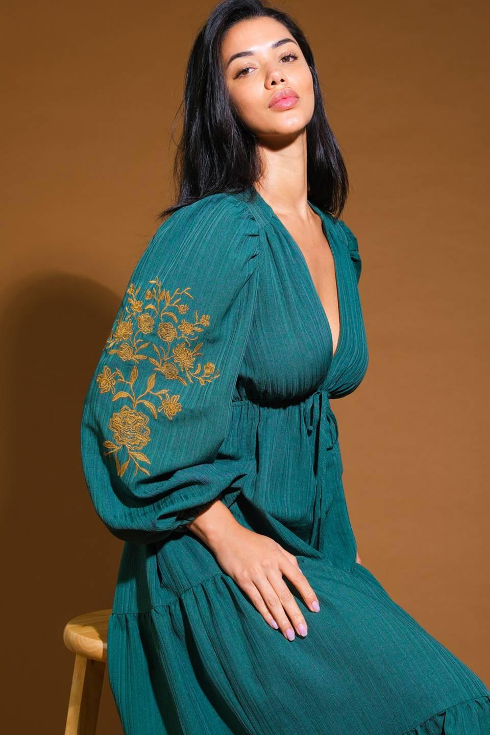 Young Love Woven Midi Dress