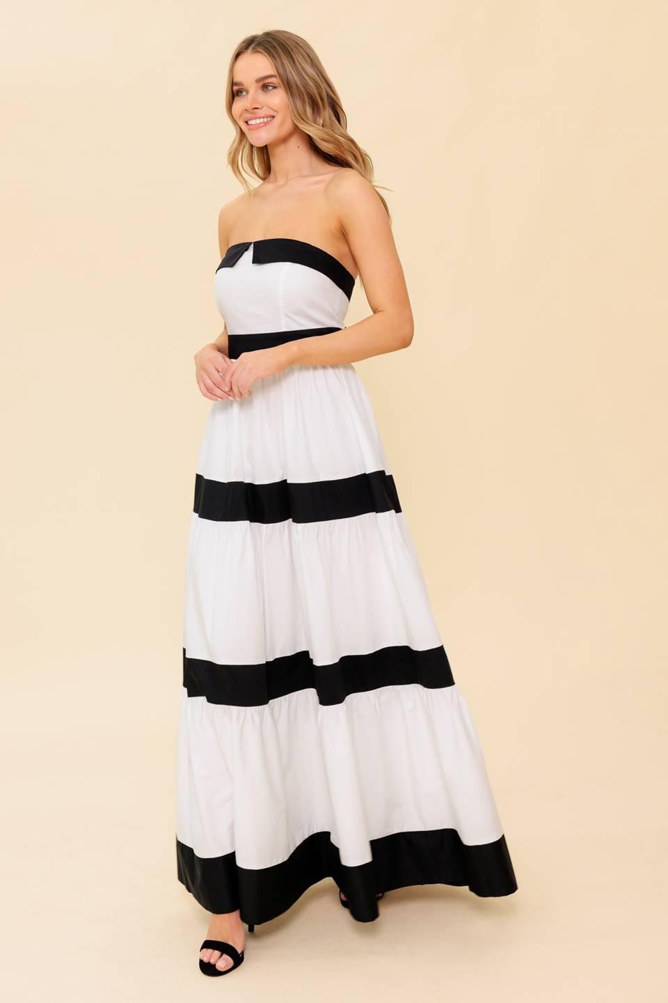 Yours to Keep Color Blocked Maxi Dress
