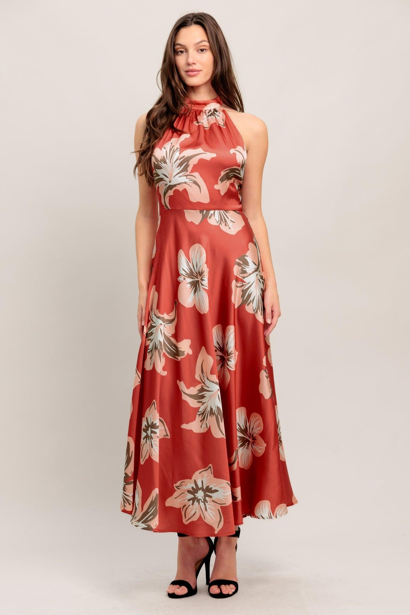 CAN’T LOOK AWAY WOVEN MIDI DRESS