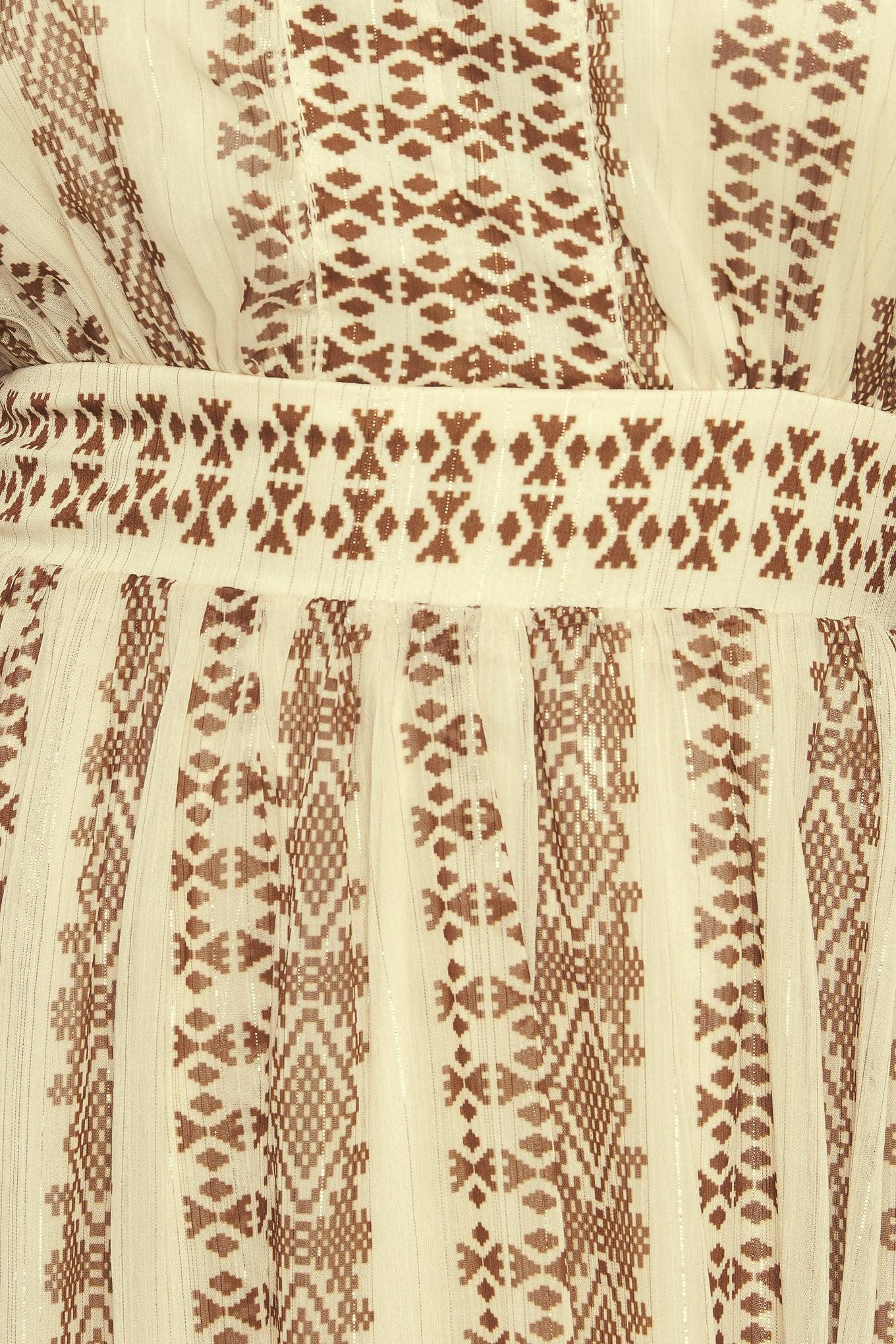 TRIBAL WHISPER WOVEN MIDI DRESS