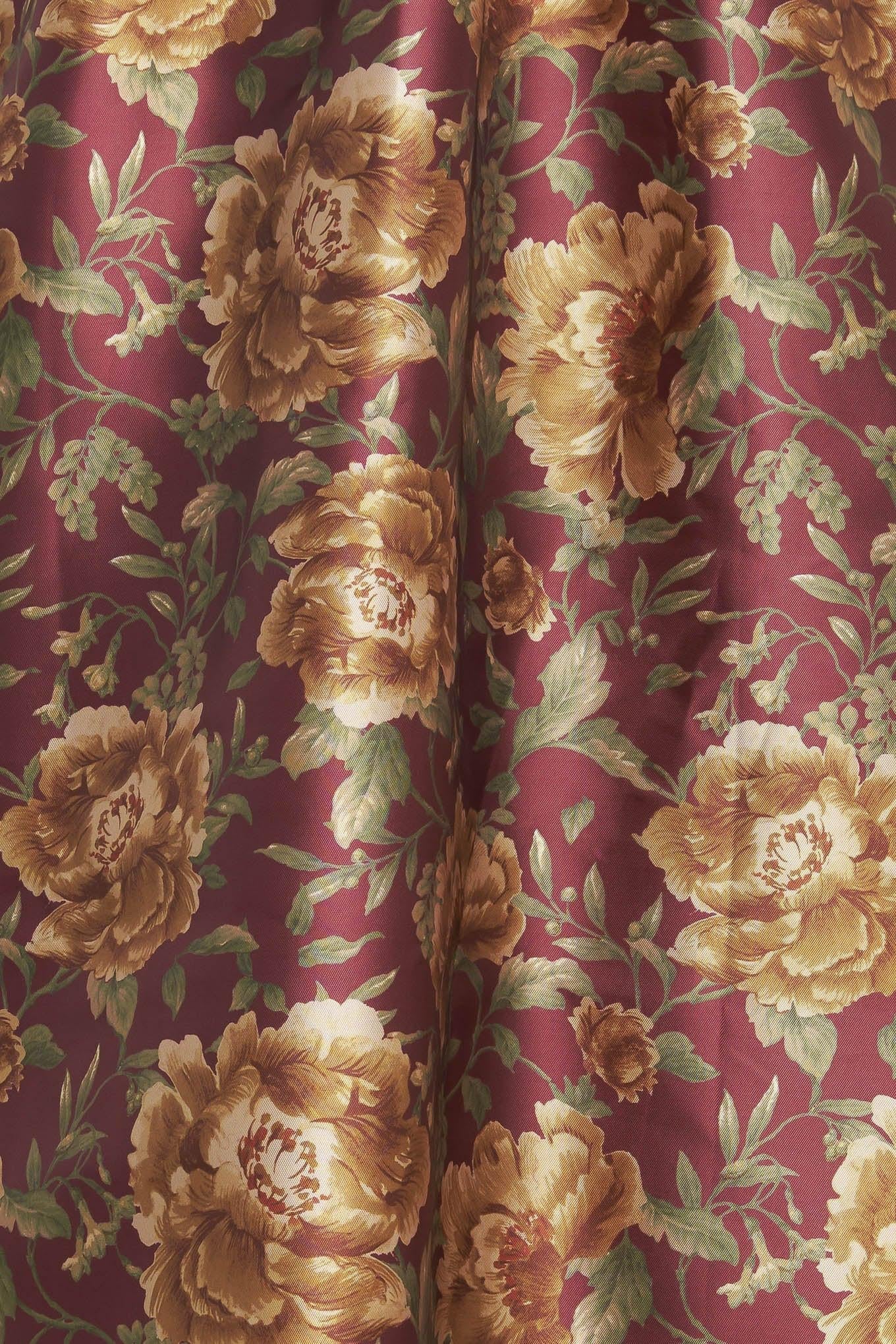 EVENING BOTANICALS WOVEN FULL MIDI SKIRT