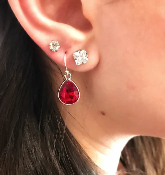 August Birthstone Peridot Teardrop Earrings โ Handcrafted Sparkling Crystal in 14K Gold-Filled on Hypoallergenic Ear Wires