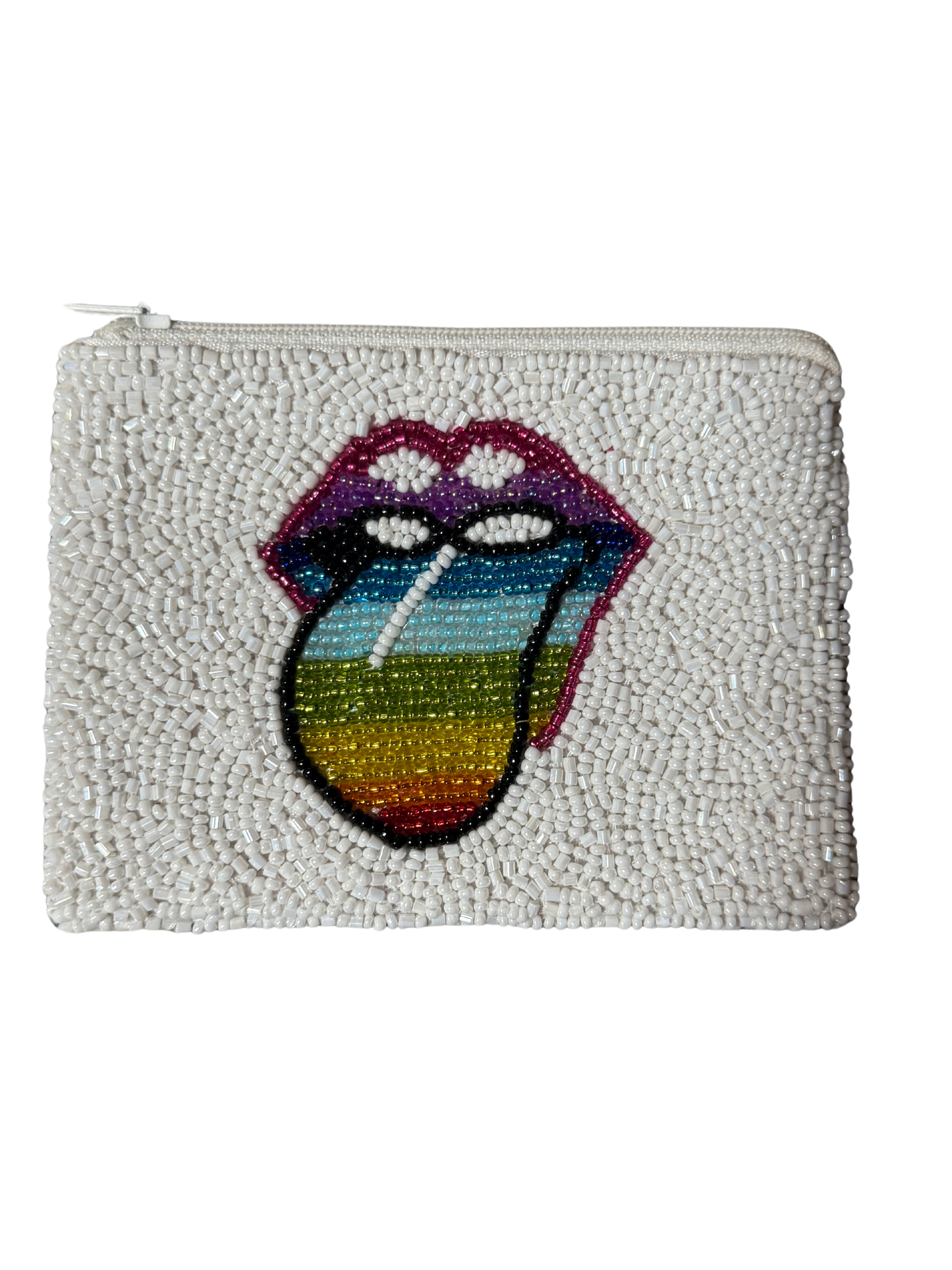 Rainbow Rebel Beaded Pouch