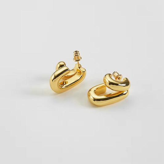 Hugo Double Hoop Earrings