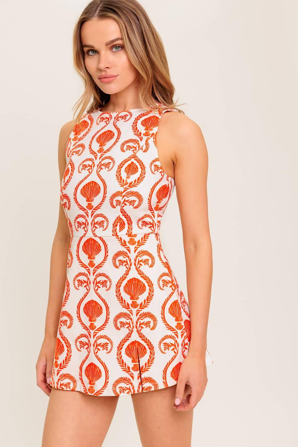 Quiet Morning Woven Skort Romper