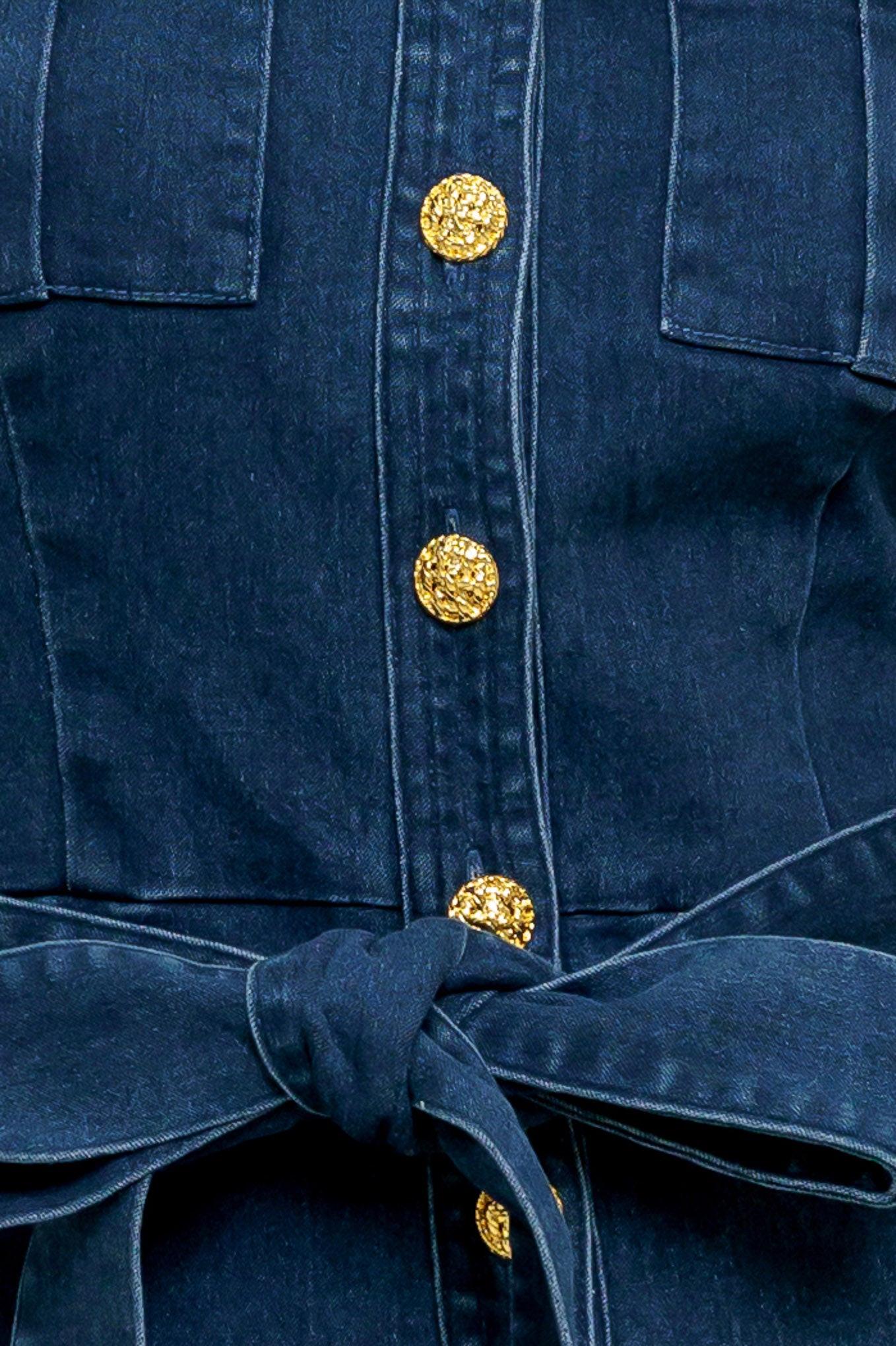 Utility Queen Denim Jumpsuit