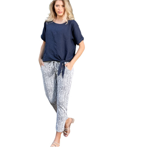 Cherishh Made In Italy Linen Top C5278