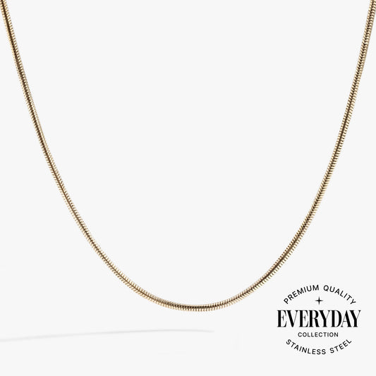 Round Herringbone Charm Layering Necklace
