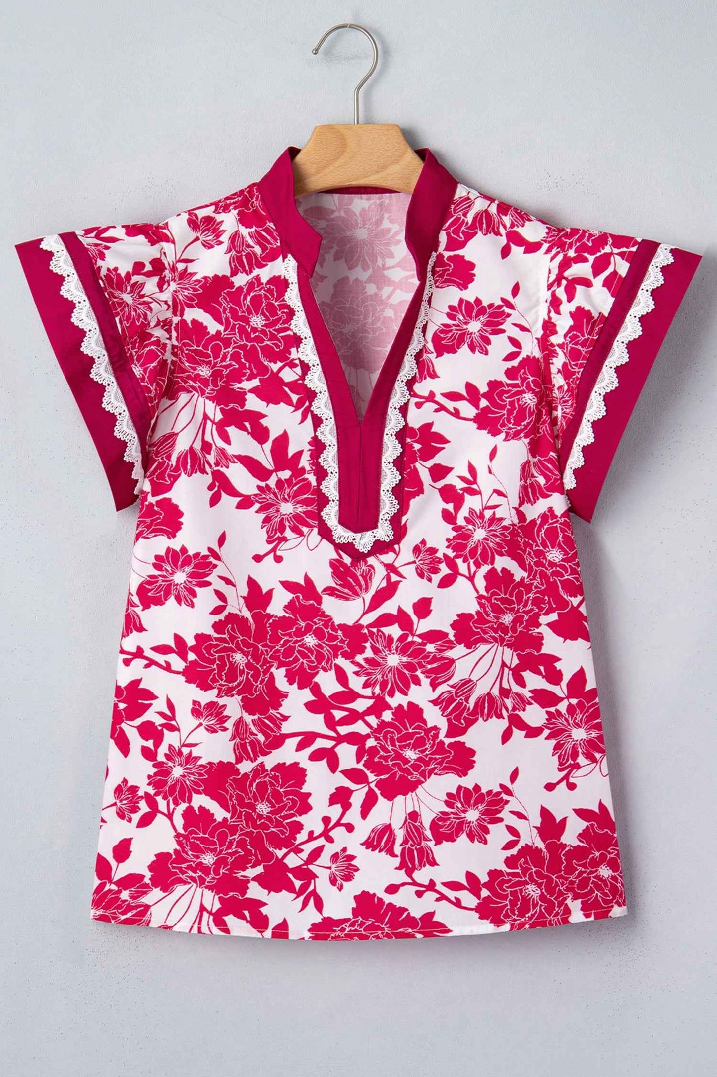 Dahlia Detail Flutter Sleeve Blouse