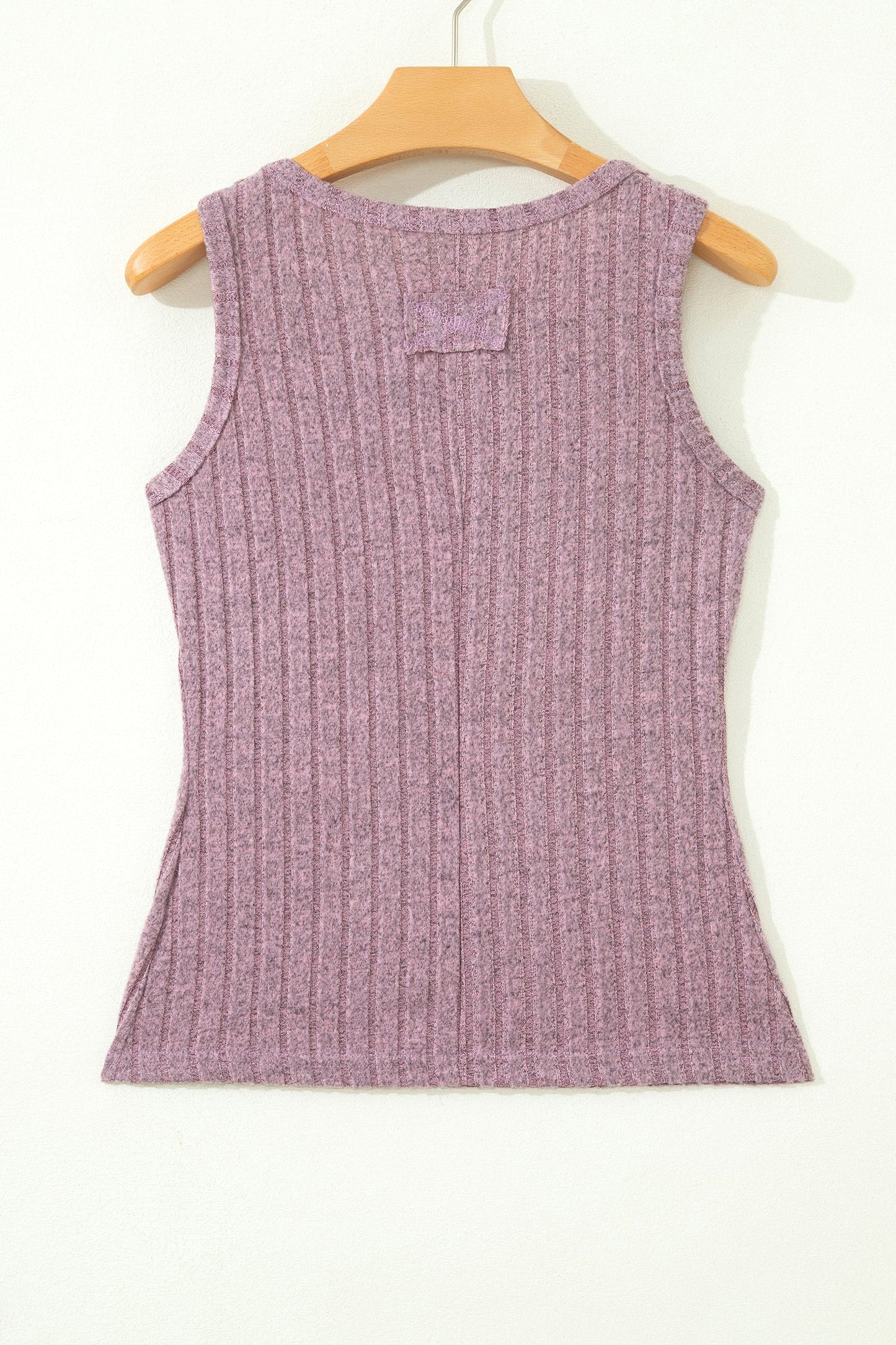 Solid Ribbed Knit Mineral Wash Tank Top