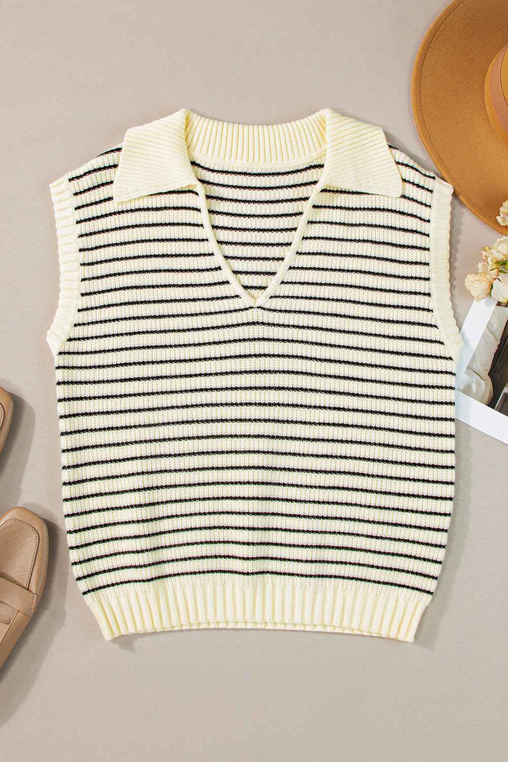 Wynter Stripe Turn Down Sweater