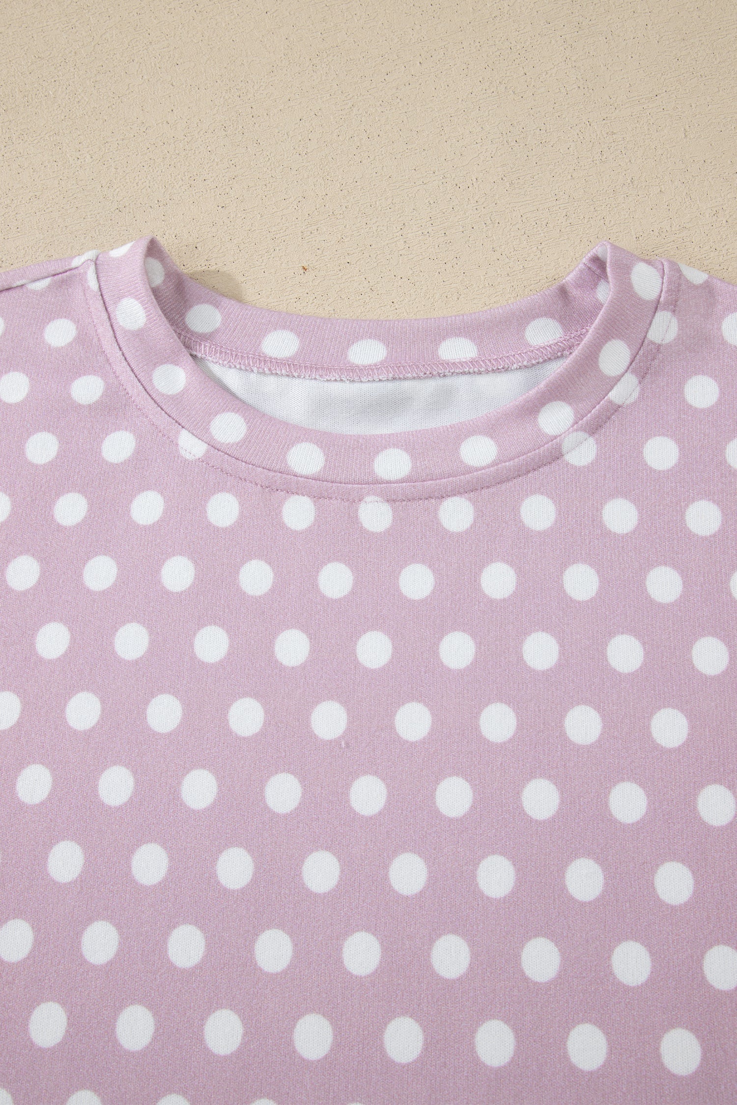Polka Dot Relaxed Top & Drawning Shorts Set