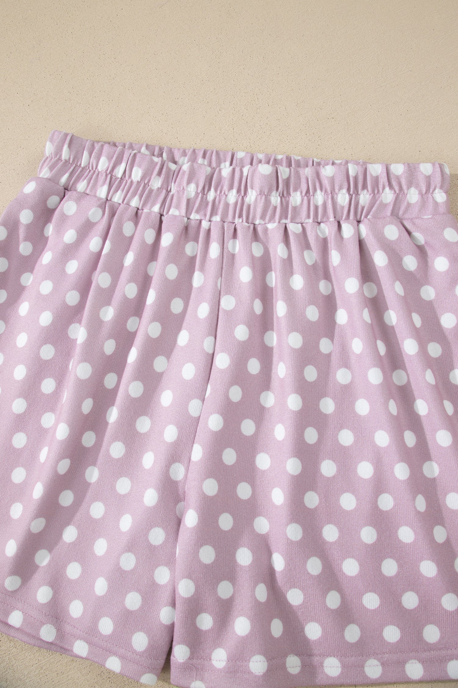 Polka Dot Relaxed Top & Drawning Shorts Set