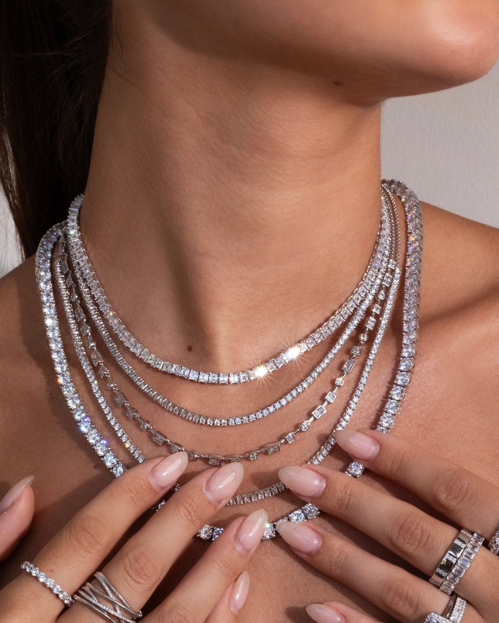 Brette Adjustable CZ Tennis Necklace
