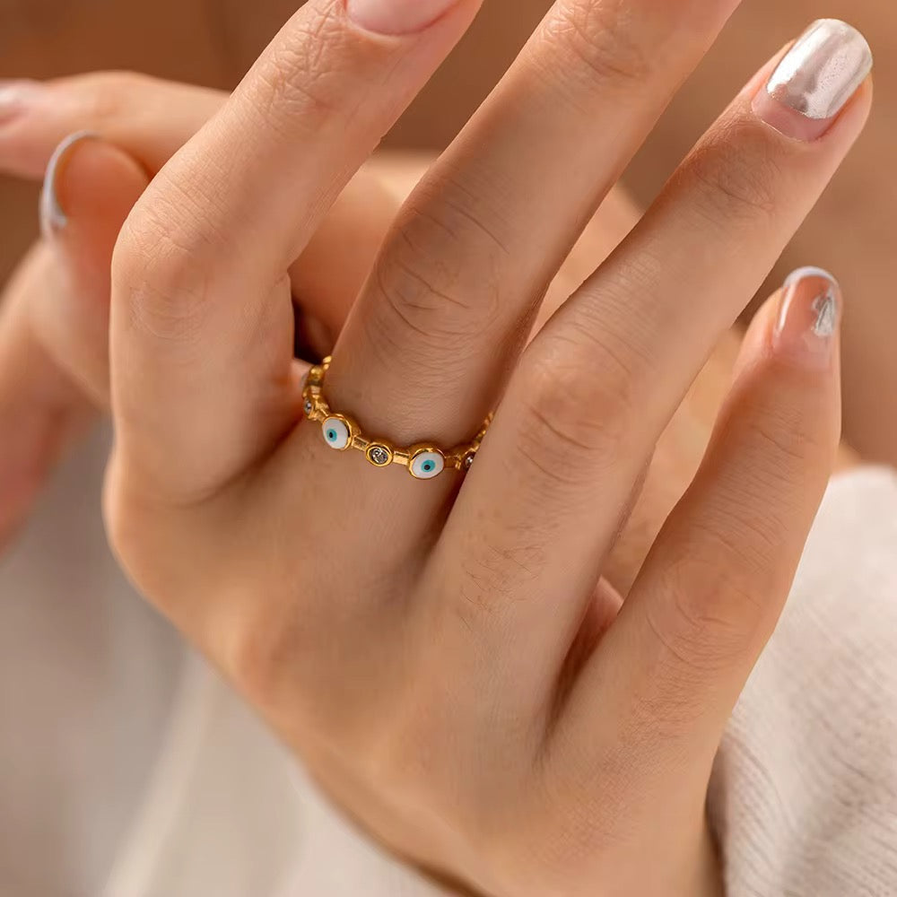 Halo Evil Eye Ring