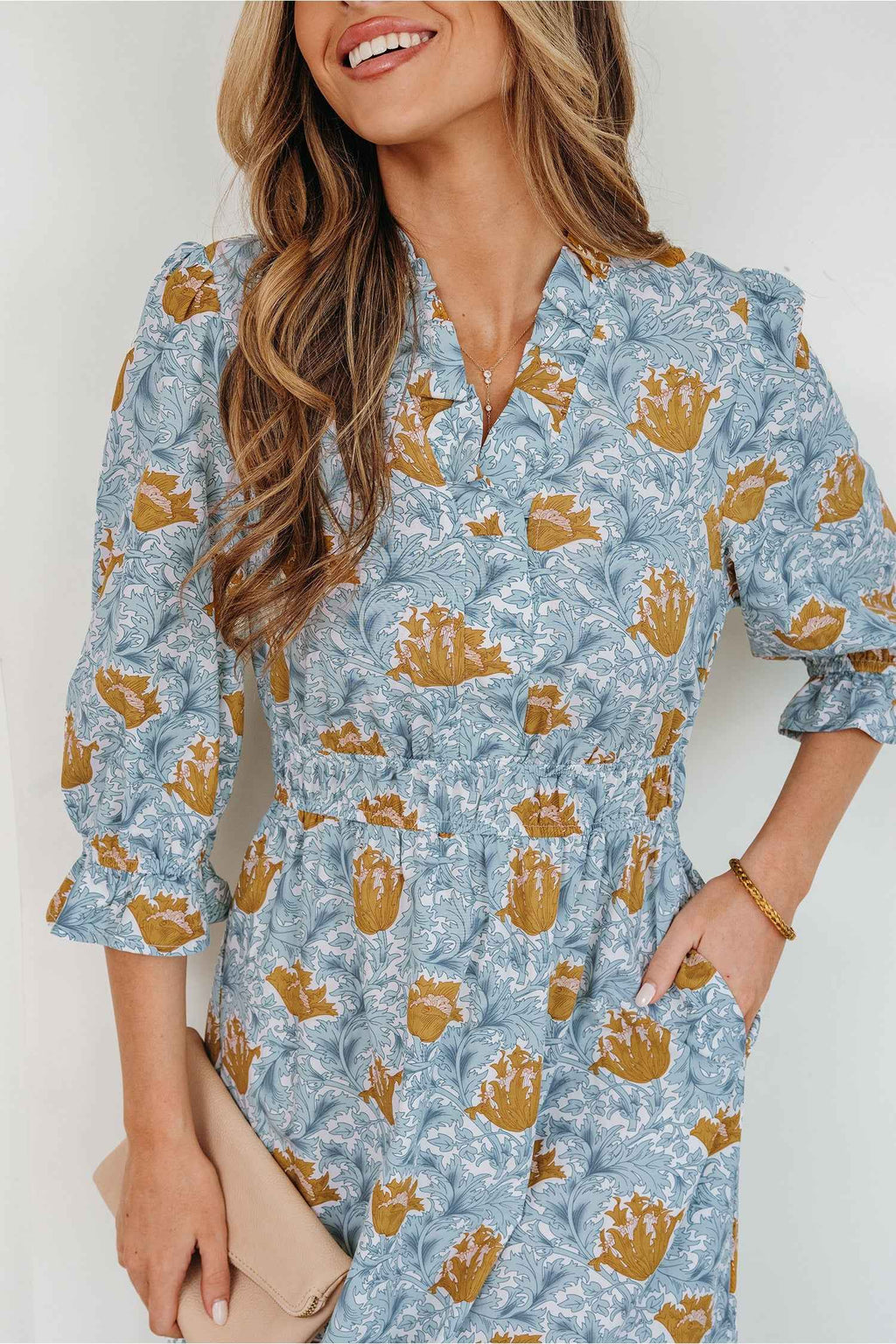 Rosalee Bracelet Sleeve Long Dress