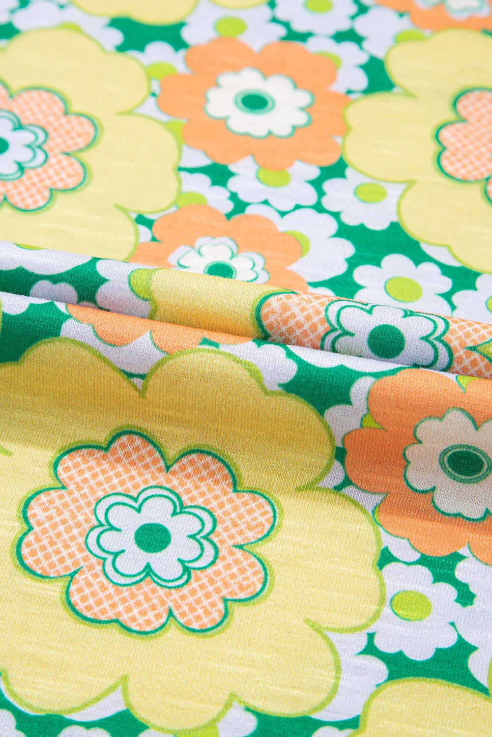 Flower Drop Shoulder Short Sleeve T-Shirt