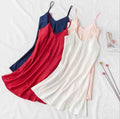 Silky Elegant Night Dress Slips Multicolors - Short