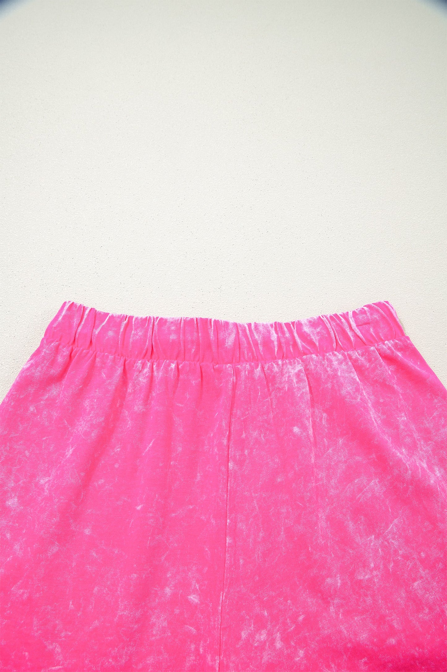 Mineral Wash Top & Drawstring Shorts Set