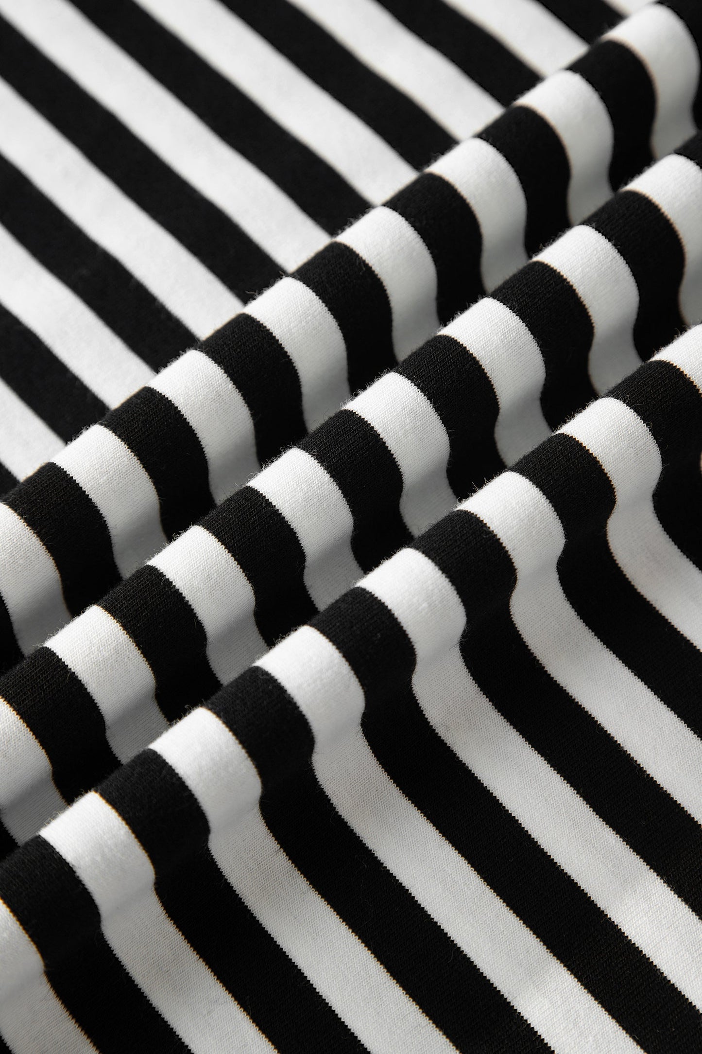 Stripe V-Neck Lace Trim Short Sleeve Tee