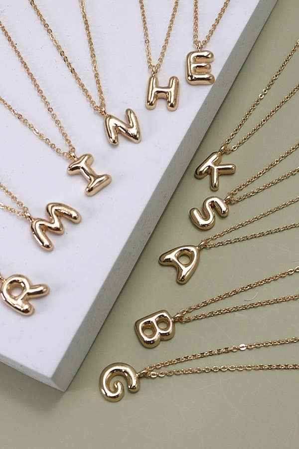 BALLOON BUBBLE PERSONALIZED INITIAL NECKLACE | 80N108