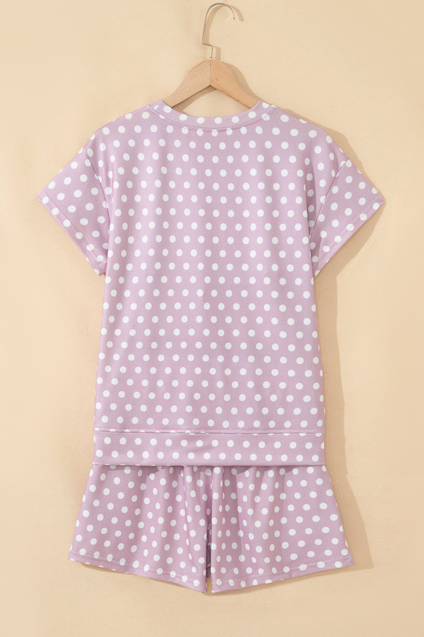 Polka Dot Relaxed Top & Drawstring Shorts Set