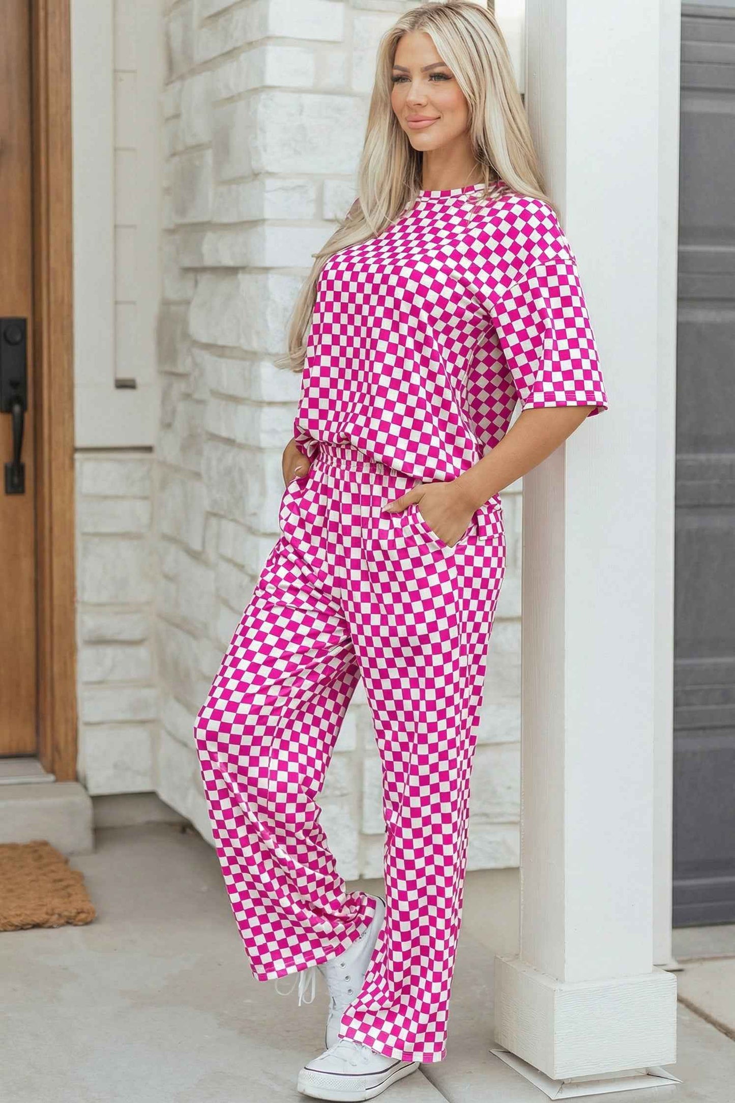 Elisa Print Half Sleeve Lounge Set