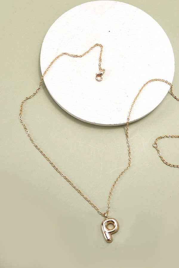 BALLOON BUBBLE PERSONALIZED INITIAL NECKLACE | 80N108