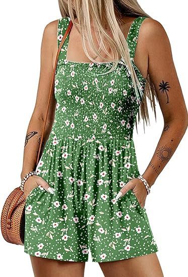 Floral Print Sleeveless Beach Jumpsuit