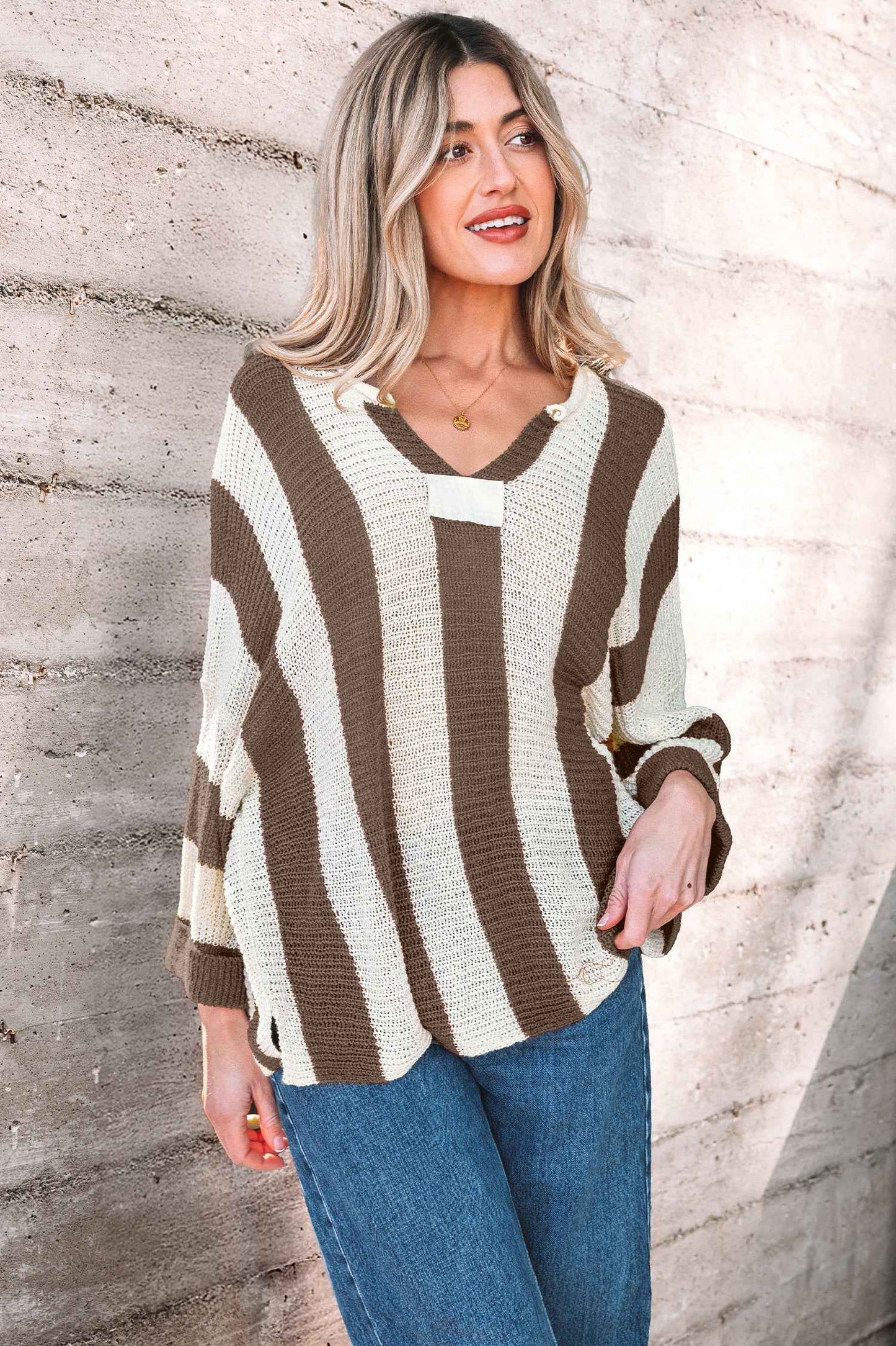 Holland Colorblock Bracelet Sleeve Sweater