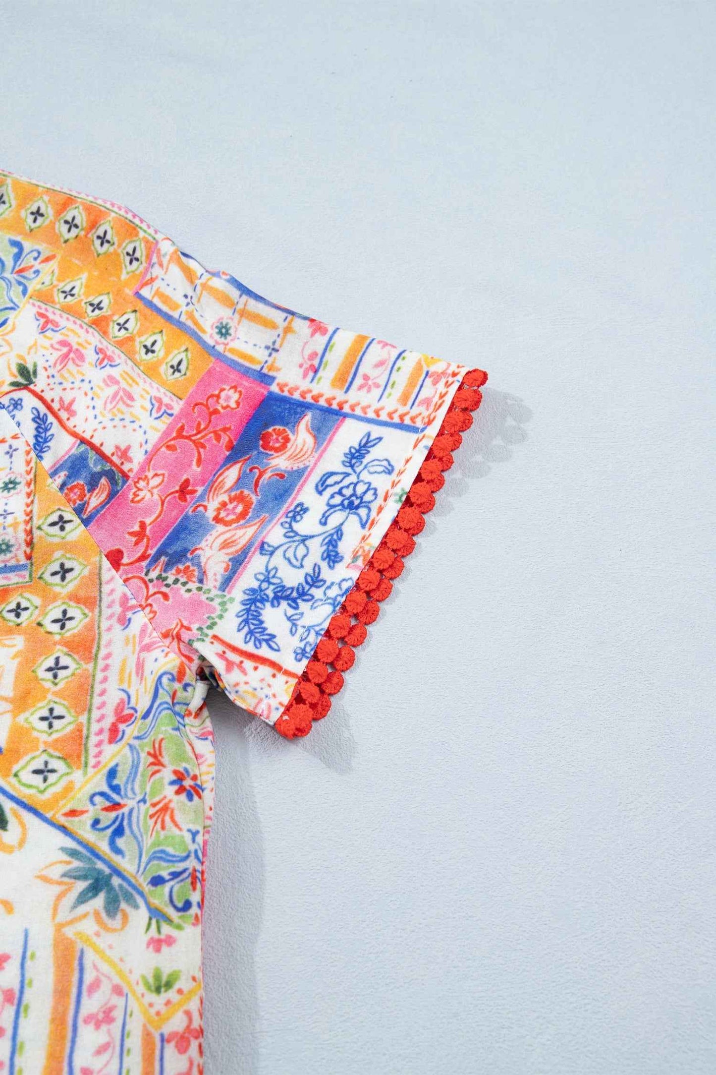 Deborah Print Short Sleeve Blouse