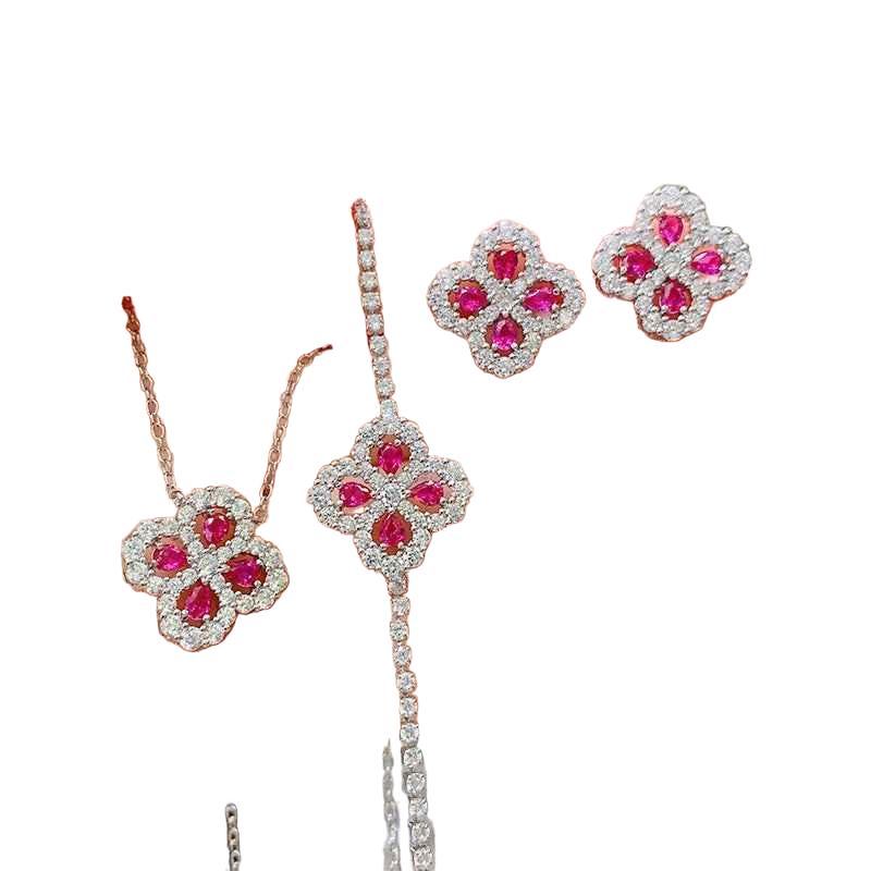 Ruby Square Bracelet for Women - Perfect Mother's Day Gift