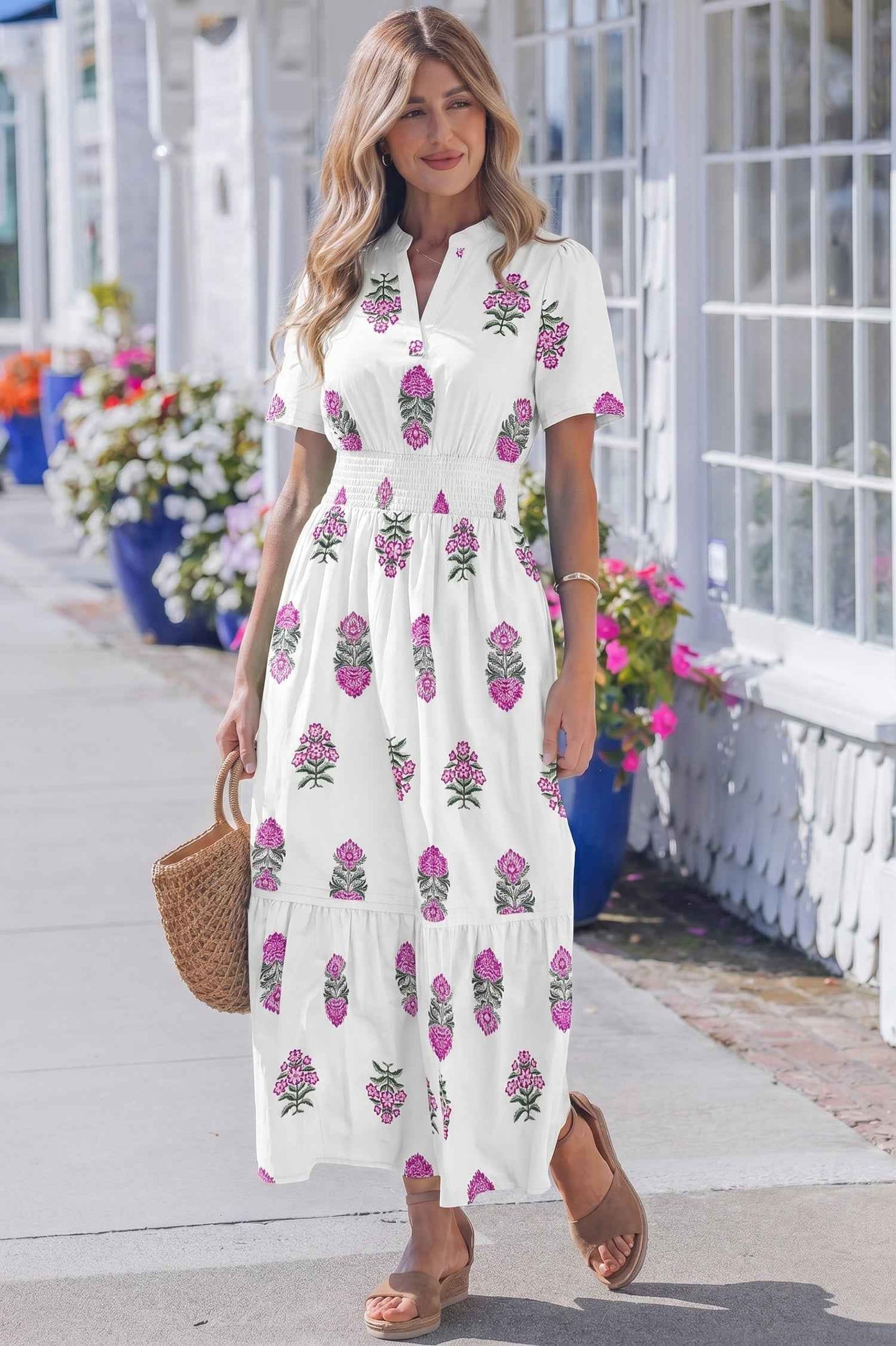 Aileen Ruffle Hem Maxi Dress