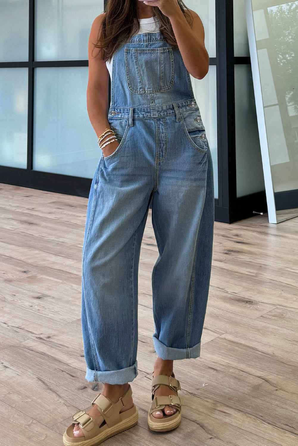 Brooklyn adjustable Buckle Barrel Overalls