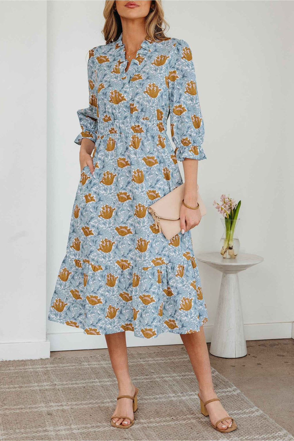 Rosalee Bracelet Sleeve Long Dress