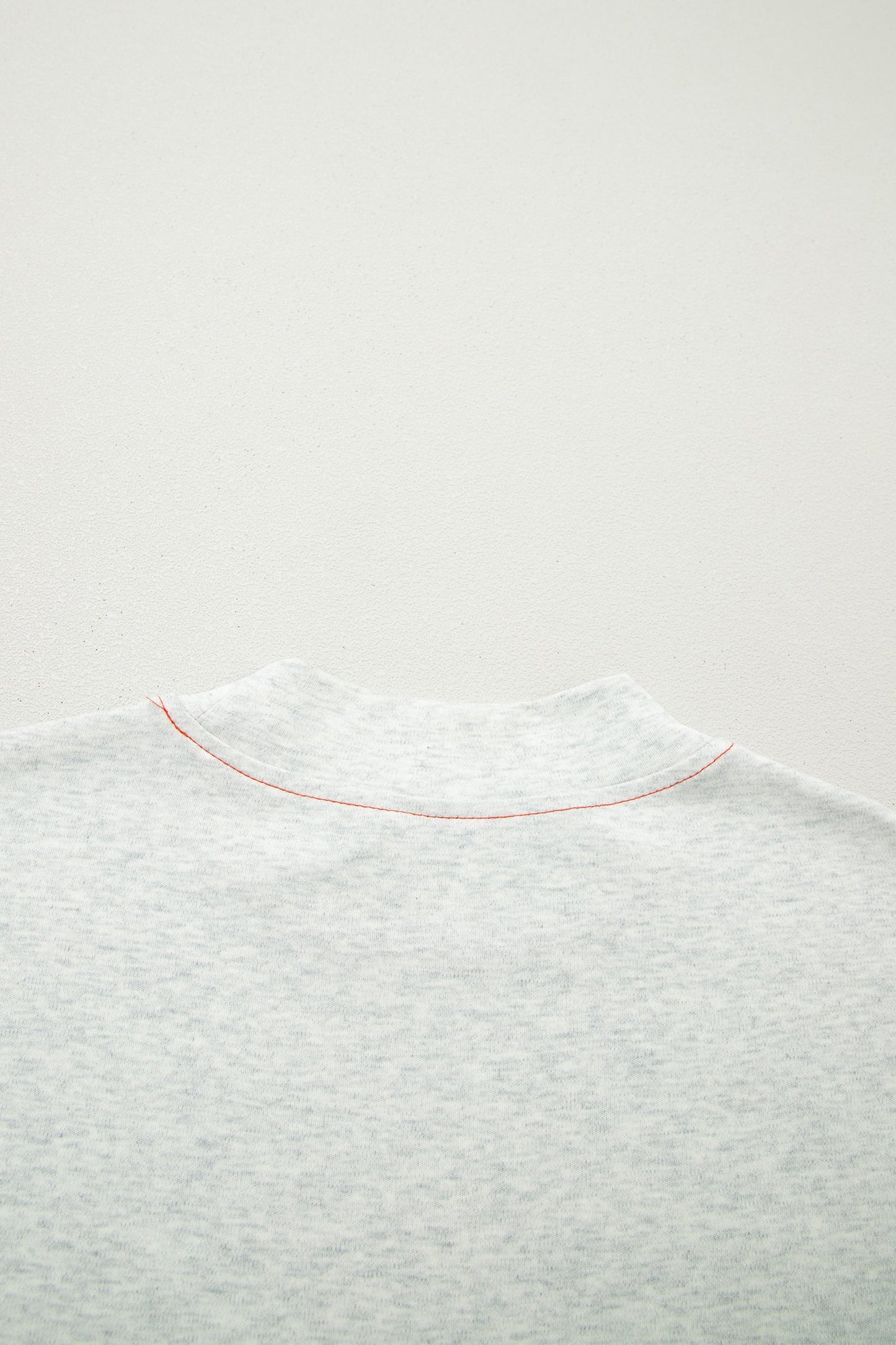 Reversible Contrast Stitching Mock Neck T-Shirt