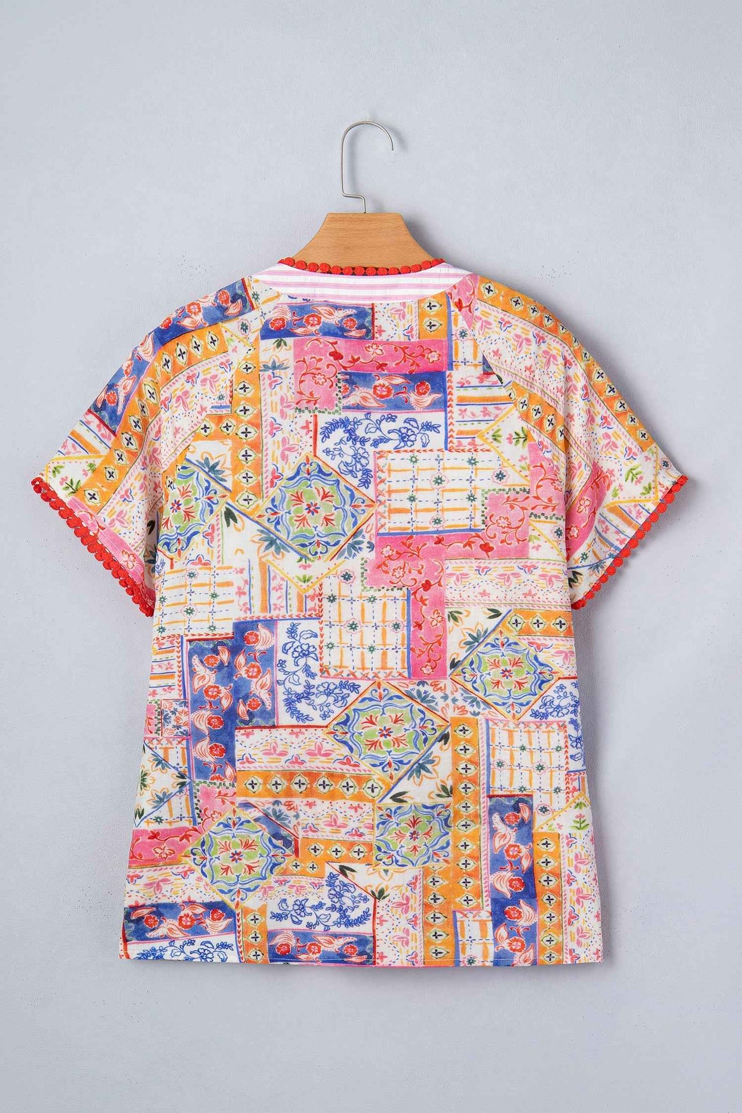 Deborah Print Short Sleeve Blouse