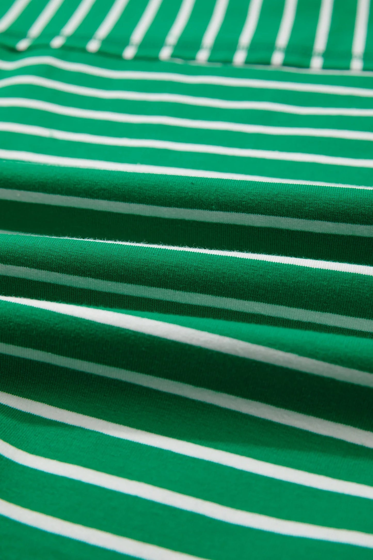 Stripe Ribbed Patchwork Short Sleeve Tee