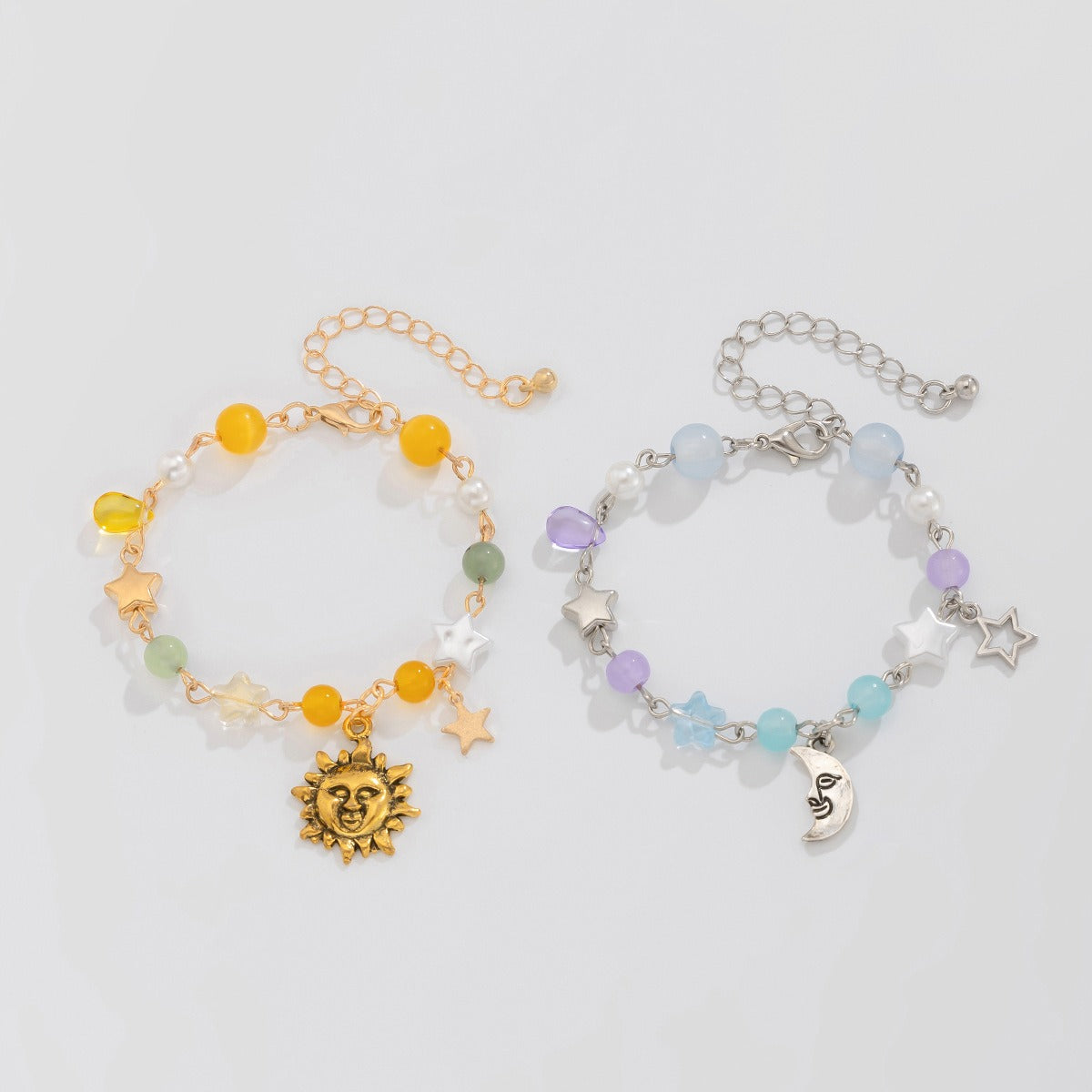Retro elephant bull head personality niche peach heart imitation pearl shell bracelet