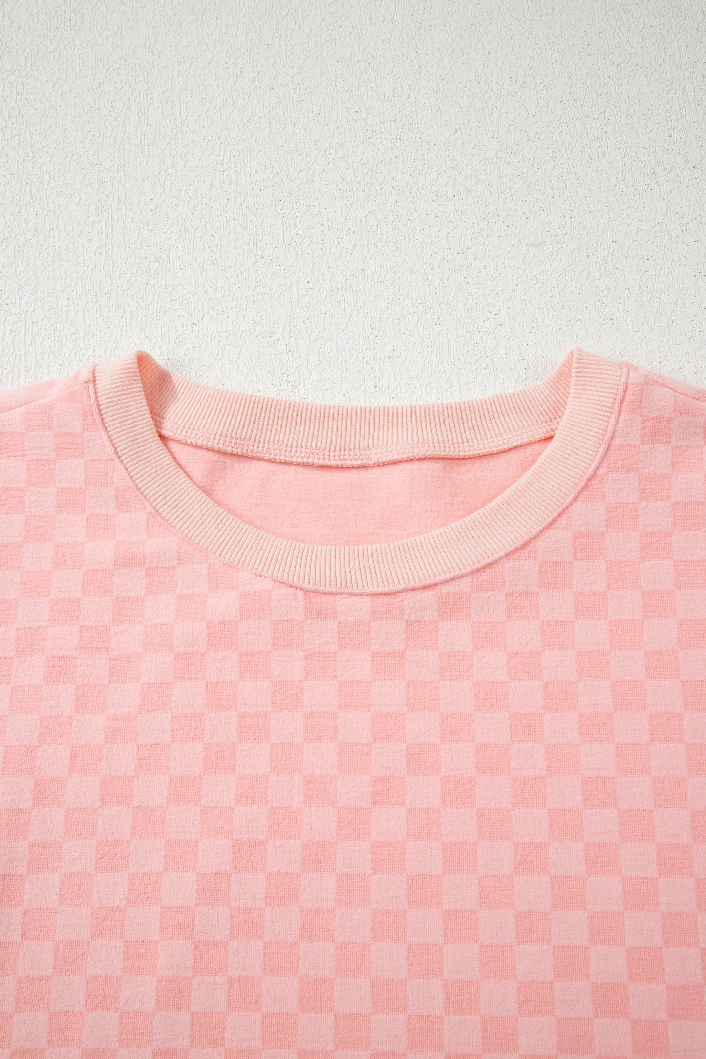 Checker Long Sleeve Pullover and Shorts Set