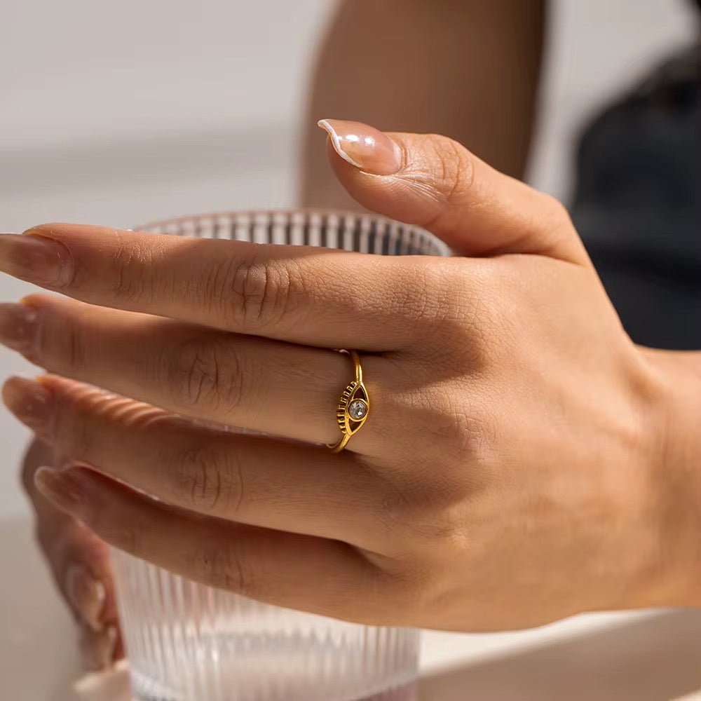 The Evil Eye Dainty Ring
