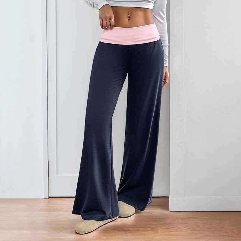 Women’s Wide-Leg Patchwork Pants