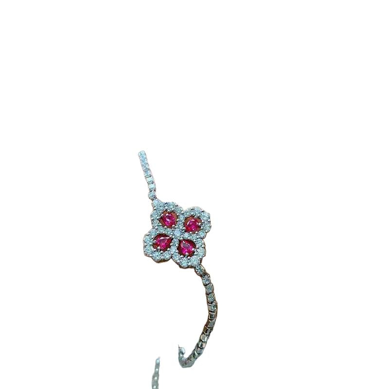 Ruby Square Bracelet for Women - Perfect Mother's Day Gift