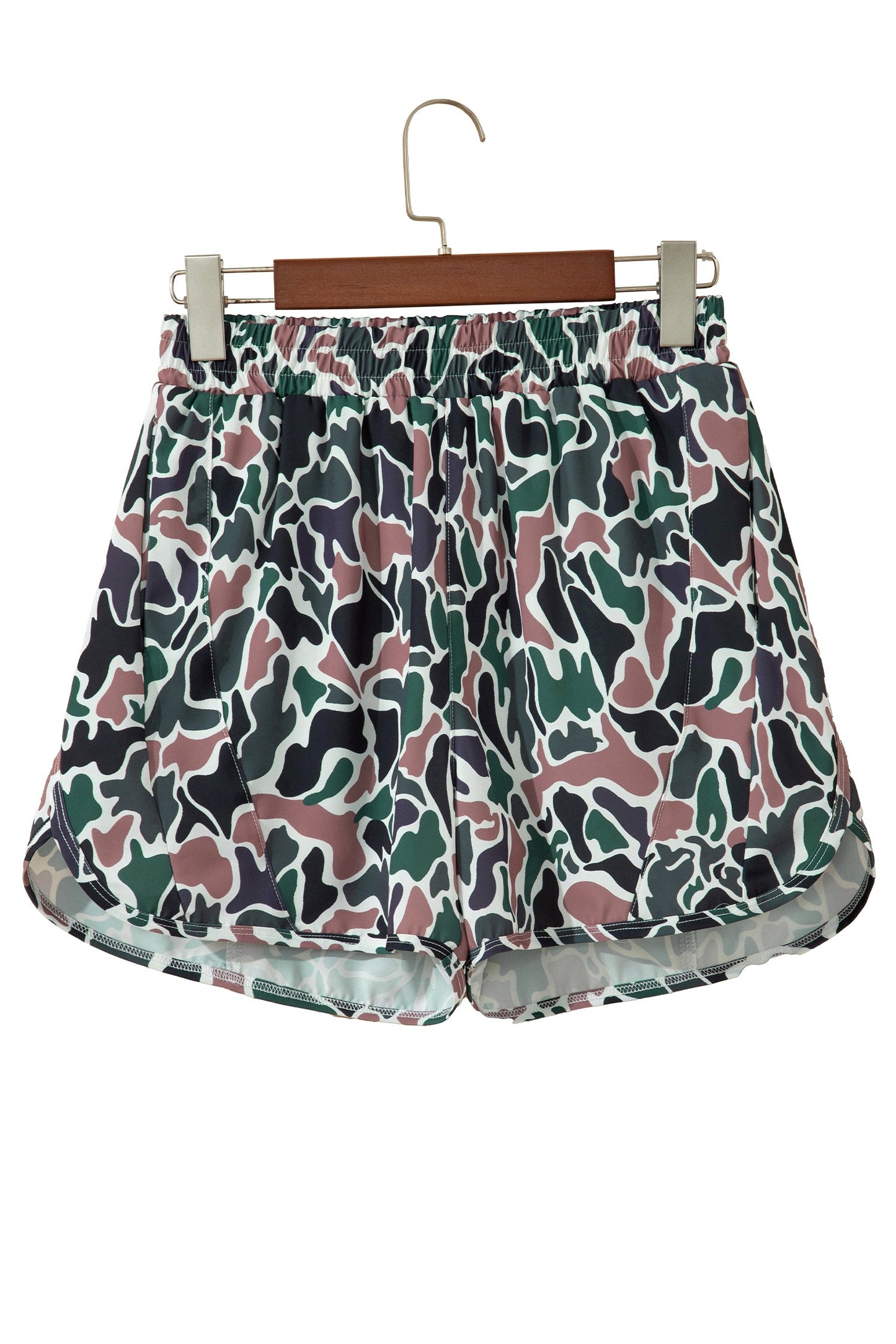 Camo High Waist Lined Athletic Shorts